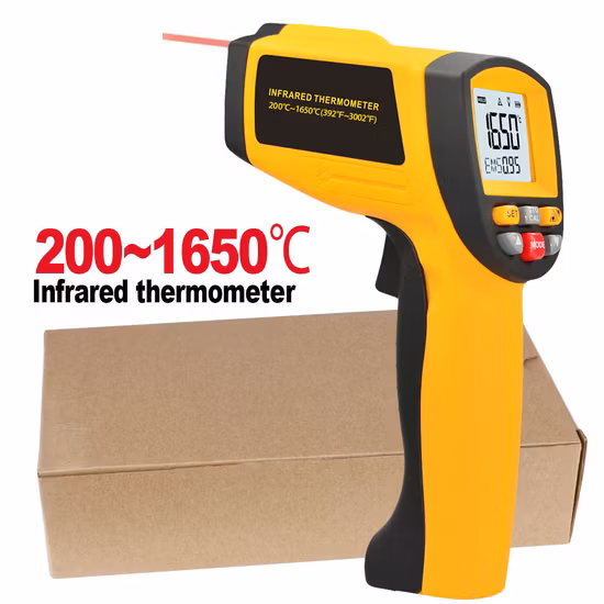 Non-Contact IR Infrared Digital Temperature Precise Gun Thermometer 200~1650c
